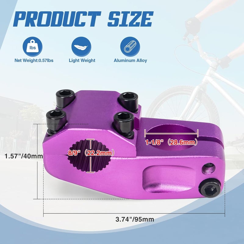 MAKELEN Bike Stem for BMX Bike Aluminum Alloy Fixed Gear Bicycle Stem - Image 2
